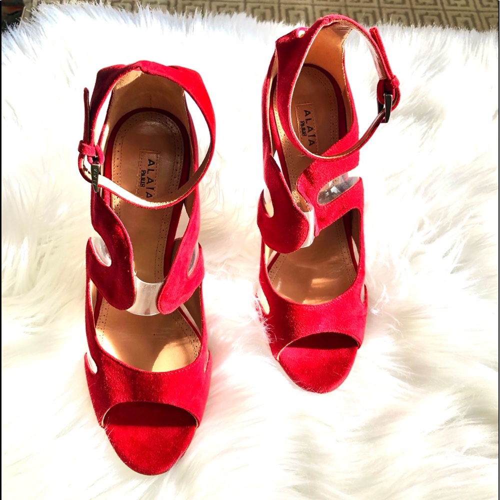 Alaia Suede PVC Sandals - Picture 1 of 10